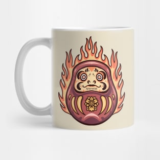 flaming daruma tattoo Mug